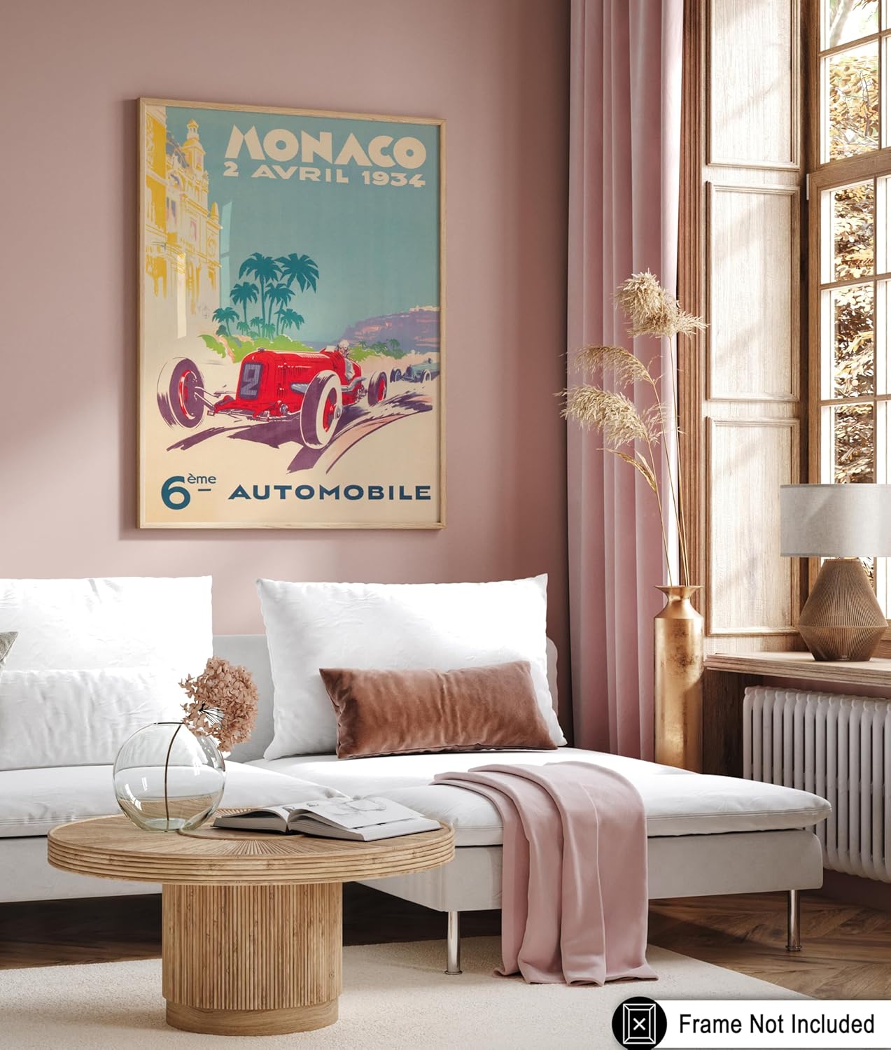Poster Master Sports Print - Monaco Car Racing Poster - 1934 Car Poster - Vintage Sports Art - Great Wall Decor Gift for Home, Office, Living Room, 24x32 Unframed Wall Art
