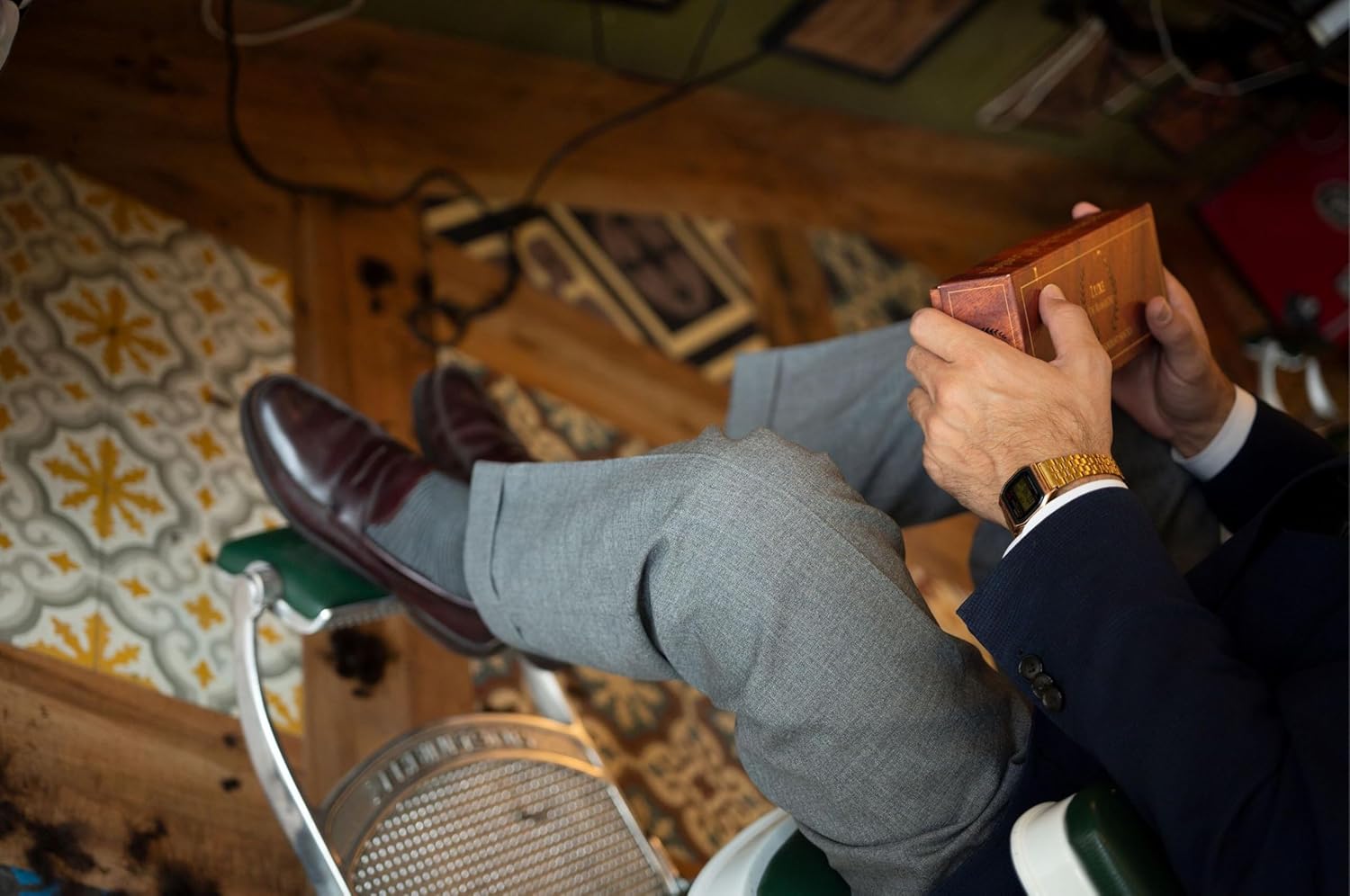 Luxe De Bamboo Rayon socks Mens Dress Socks for Men 9-12,Charcoal and Black socks for men 5-Pack in a Gift Box - Image 6