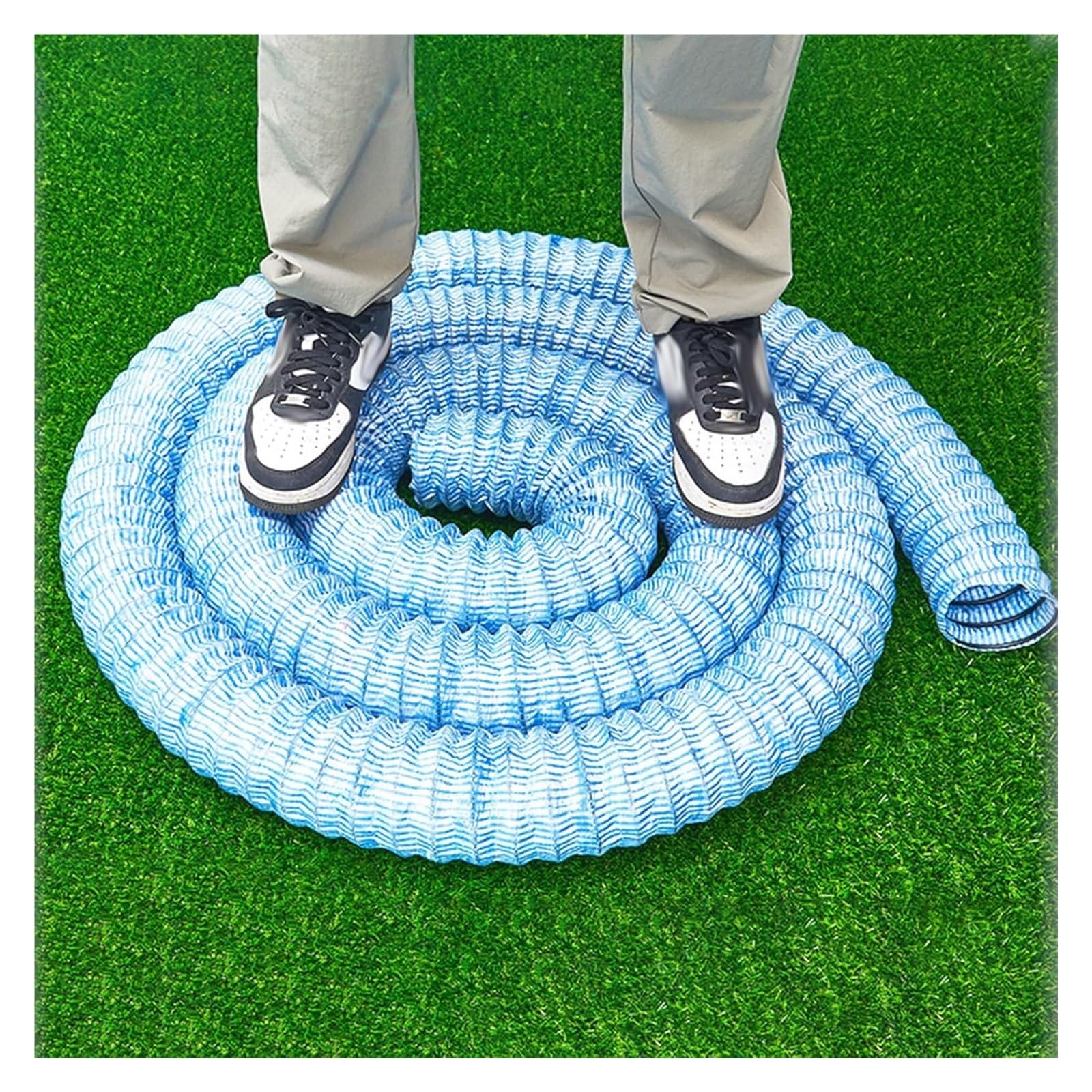 MSHGSKU Expandable Corrugated Permeable Drain Pipe - French Drain System for Driveways, Tunnels, and Underground Drainage (Diameter: 8cm/3.1in, Length: 40ft/12m)