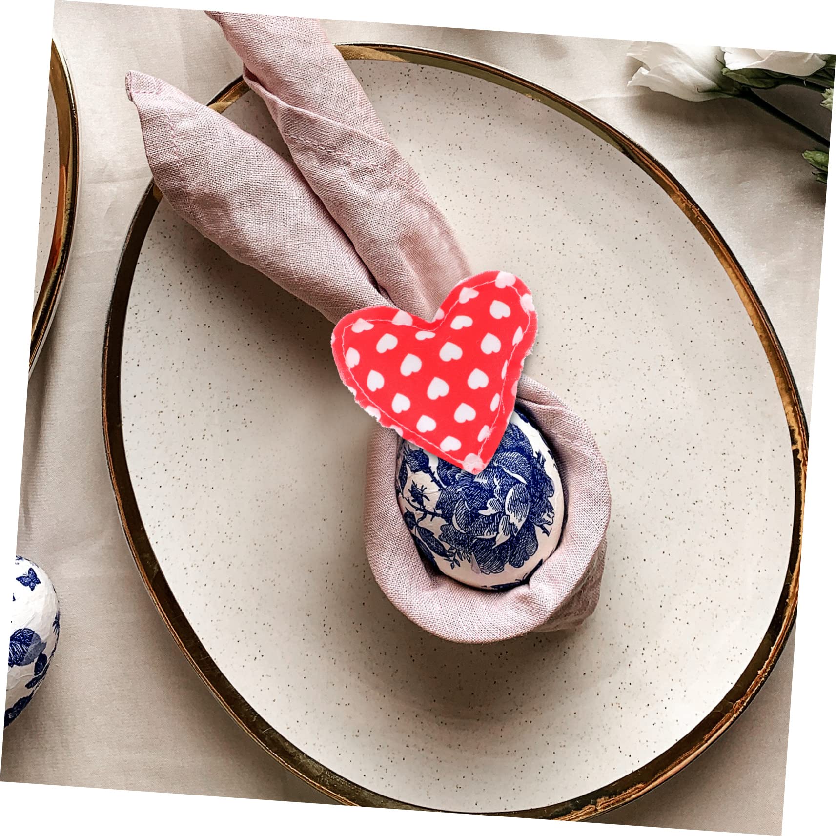 Ciieeo 5 Juegos Anillos para Servilletas del Día De San Valentín Decoración De Guirnaldas Decoraciones De Fiesta De Cumpleaños Dispensador De Servilletas San Valentin Oro Madera 8 Uds * 5