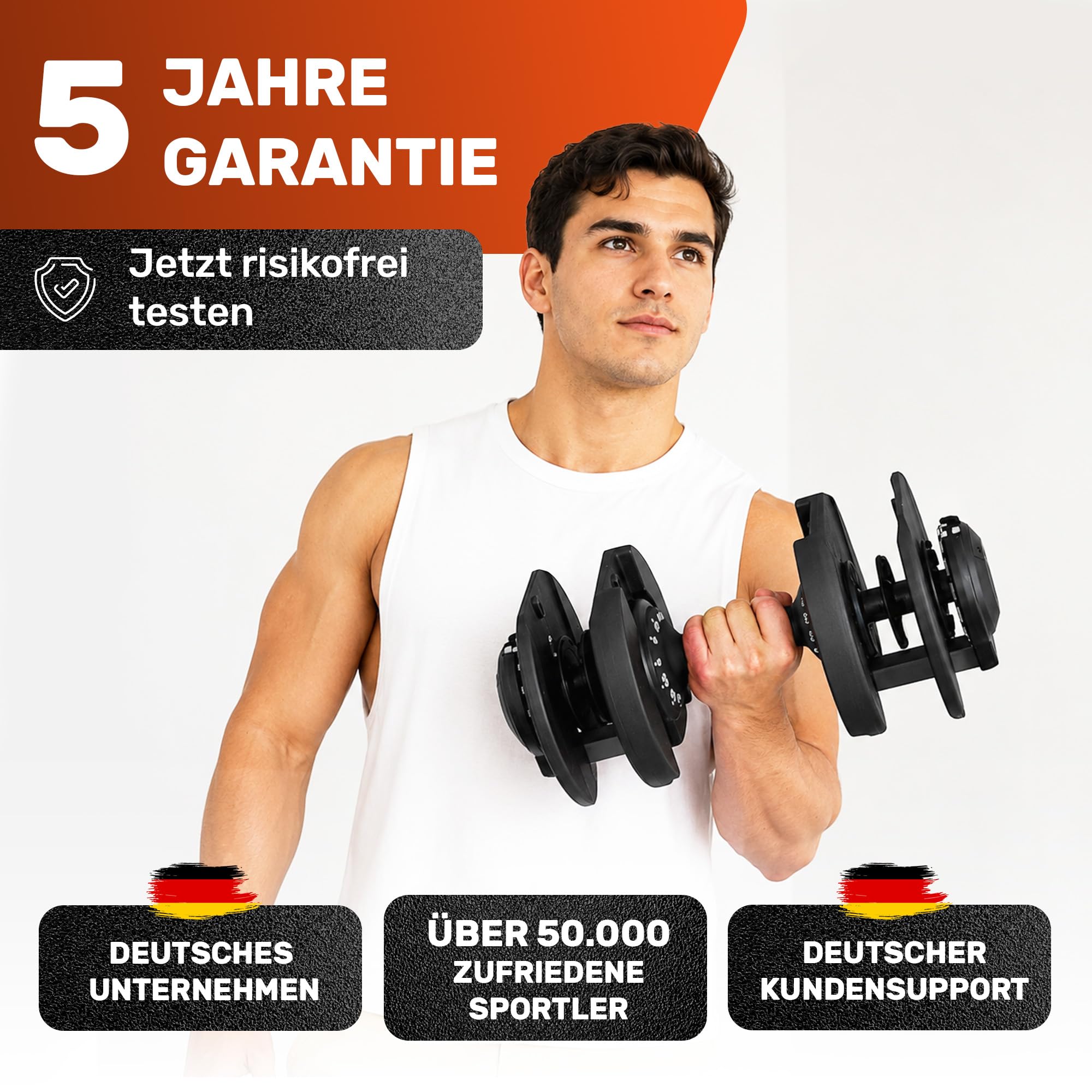Mancuerna Regulable Set | 12kg |18kg | 24kg | 40kg | 15 Ajustes de Peso | Pesa Individual | Mancuerna Ajustable | regulable y compacta [FIX LOCK] Pesas para Gimnasio en Casa Musculación