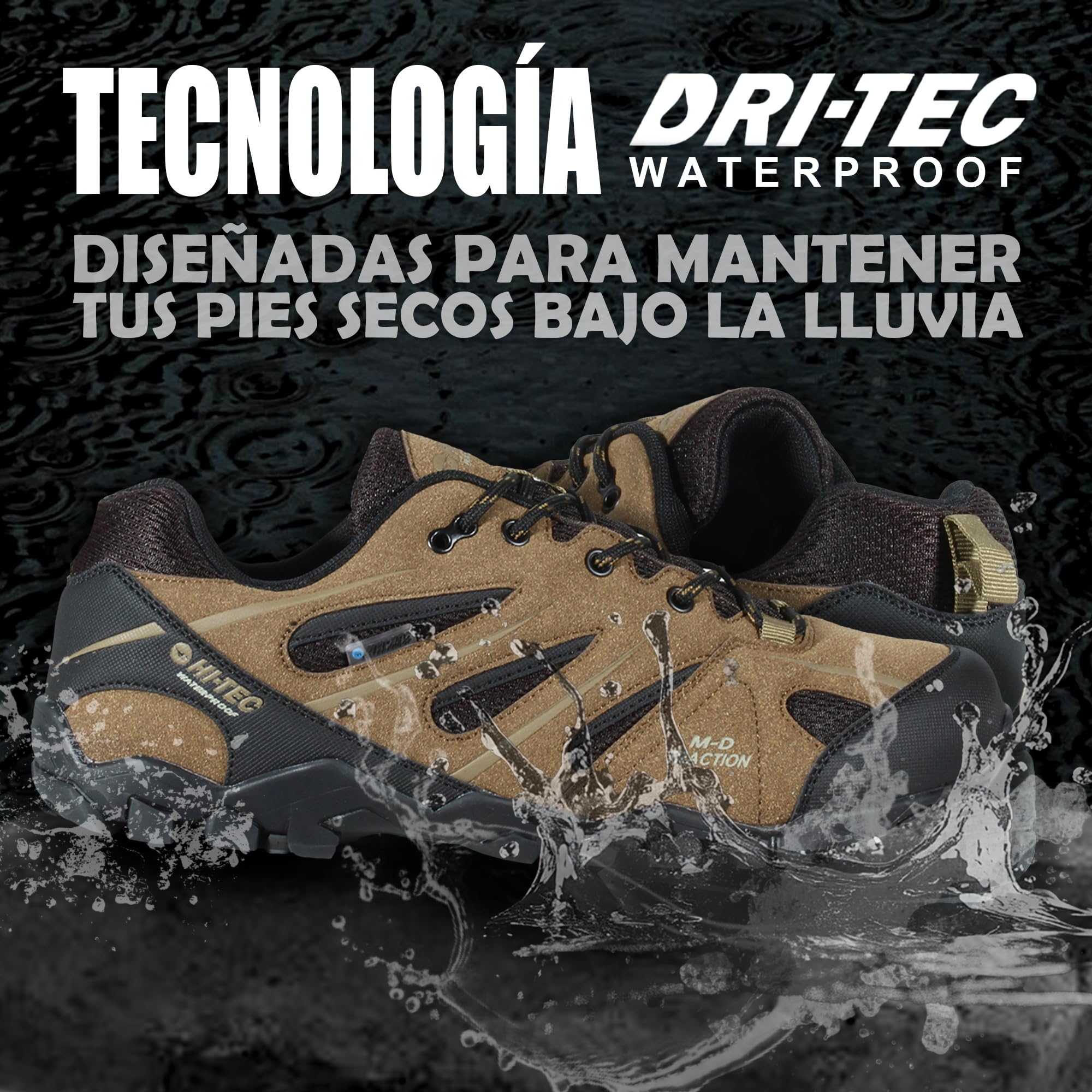 Hi-Tec Zapatillas Hombre de Senderismo Walker WP Transpirable y Membrana Impermeable Dri-Tec. Estilo y Comodidad Garantizados