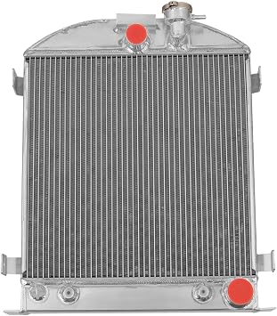 4 Row Aluminum Radiator Compatible with 1932 Ford Model Hot Rod Hi-Boy Chevy V8 Engine