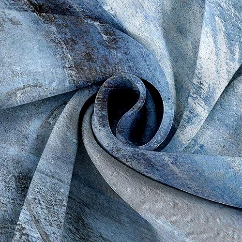 Miniatura 5 de Cenefas de cocina azules y grises para ventanas, arte abstracto azul, cortinas de cenefa de media cocina, cenefas modernas para tratamiento de