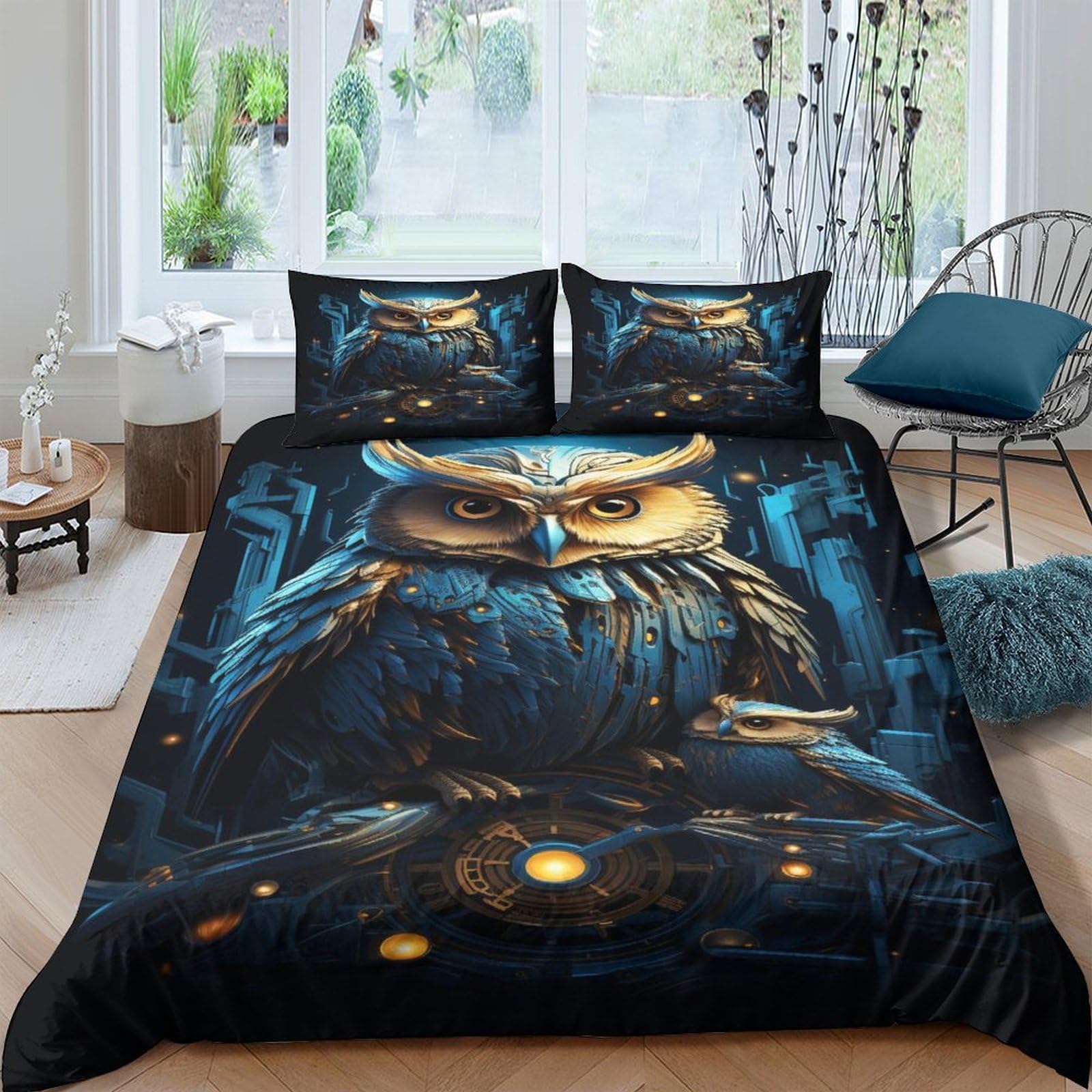 Parure de lit 3D animal pour chambre d'enfant fille et garçon en taille double