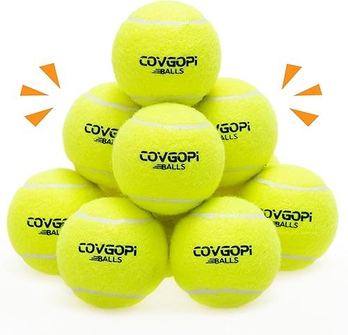 Pelotas de tenis para perros, paquete de 12 unidades, juguetes interactivos chirriantes para entrenamiento, ejercicio, juego en interiores y