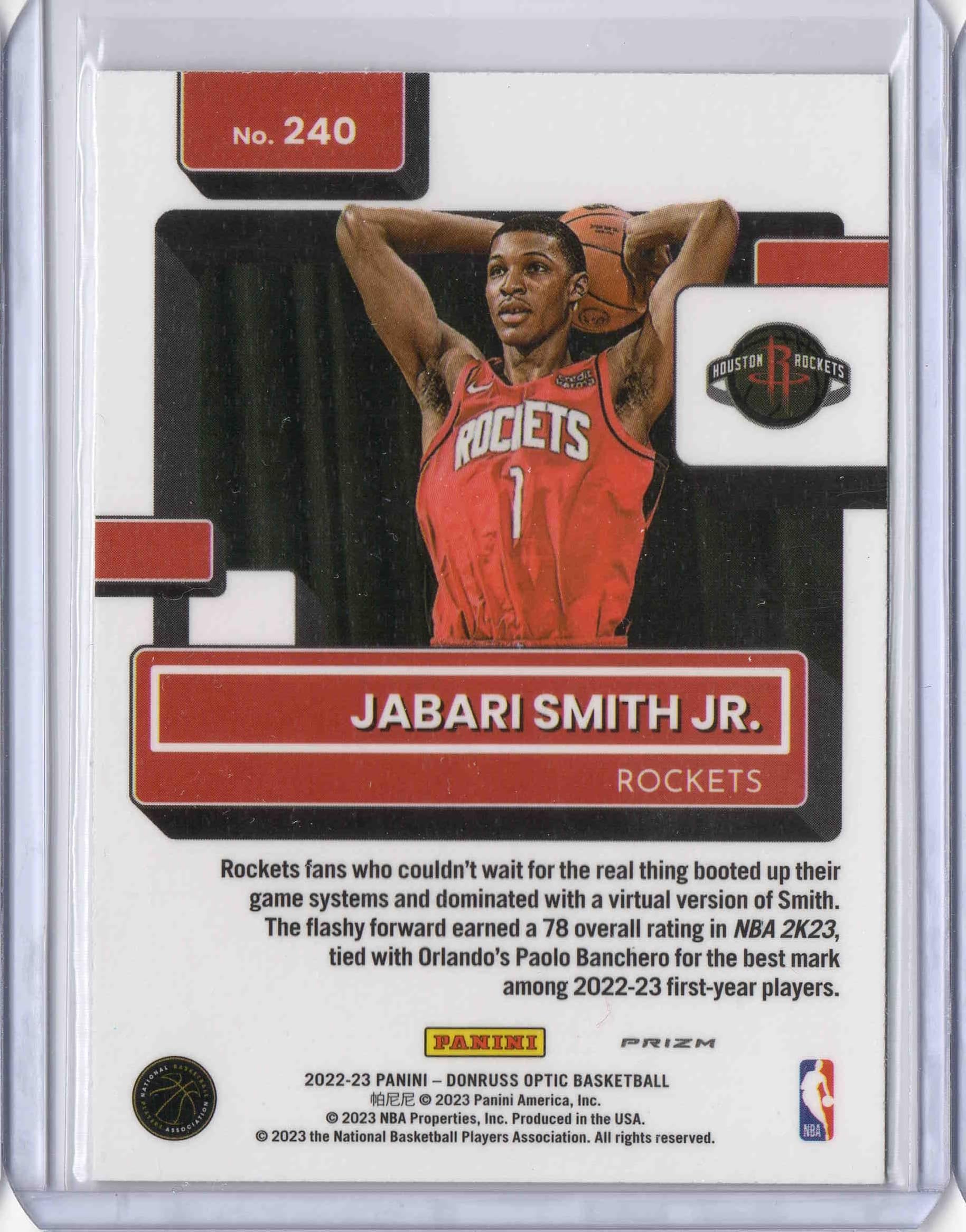 holographic cards 2k23 2022-23 Donruss Optic Holo #240 Jabari Smith Jr. RR Dark Magician Card Themes:Doom Inevitable Mew V 113/264 Prices