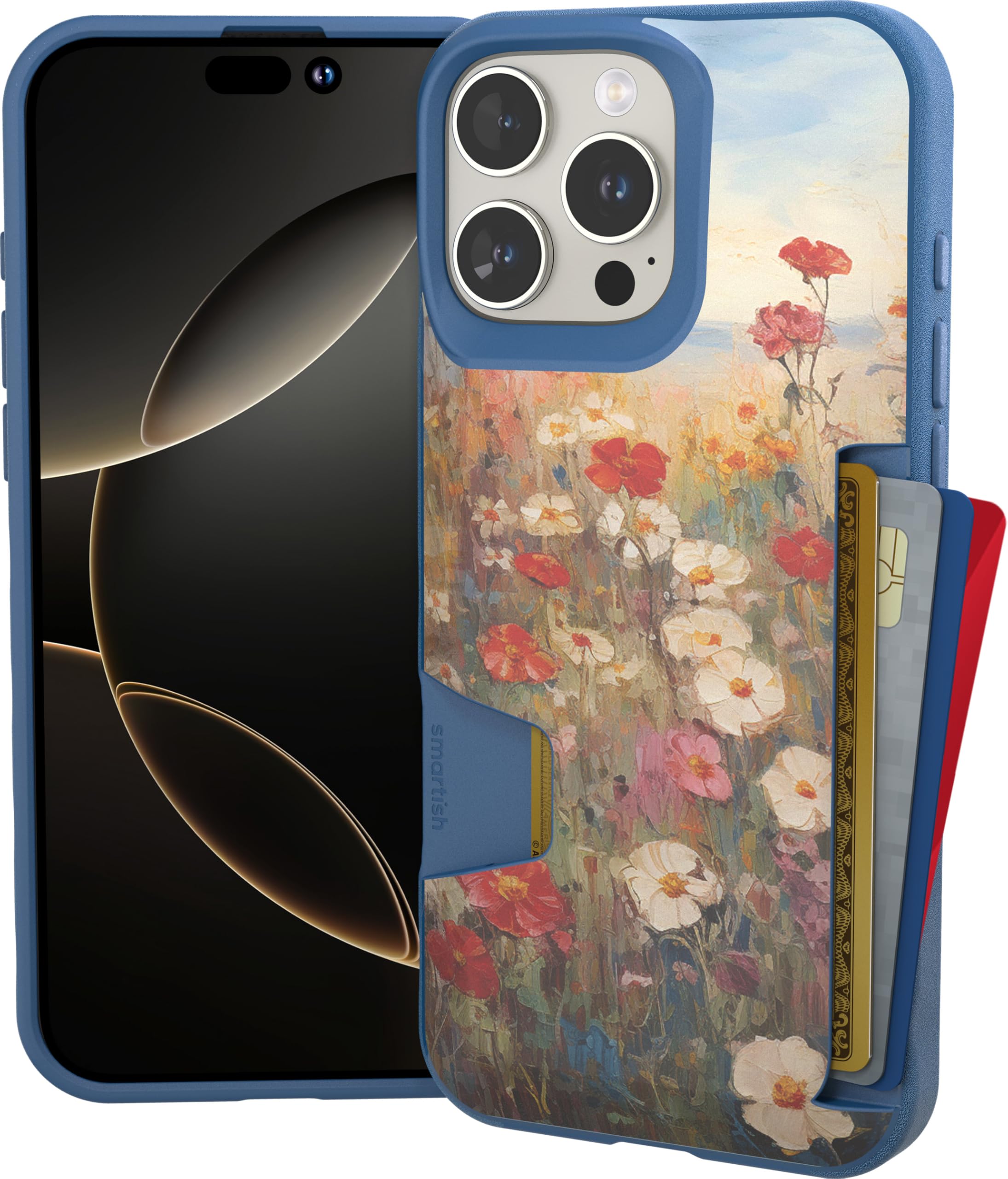 Smartish® iPhone 16 Pro Max Wallet Case - Wallet Slayer Vol. 1 [Slim + Protective] Credit Card Holder - Drop Tested Hidden Credit Card Slot Cover for