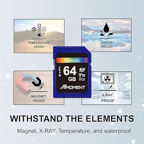 Miniatura 3 de MMOMENT Tarjeta SDXC de 64 GB compatible con cámara, PC, UHS-I, U1, V10, clase 10, velocidad de lectura de hasta 98 MBs, velocidad de escritura de