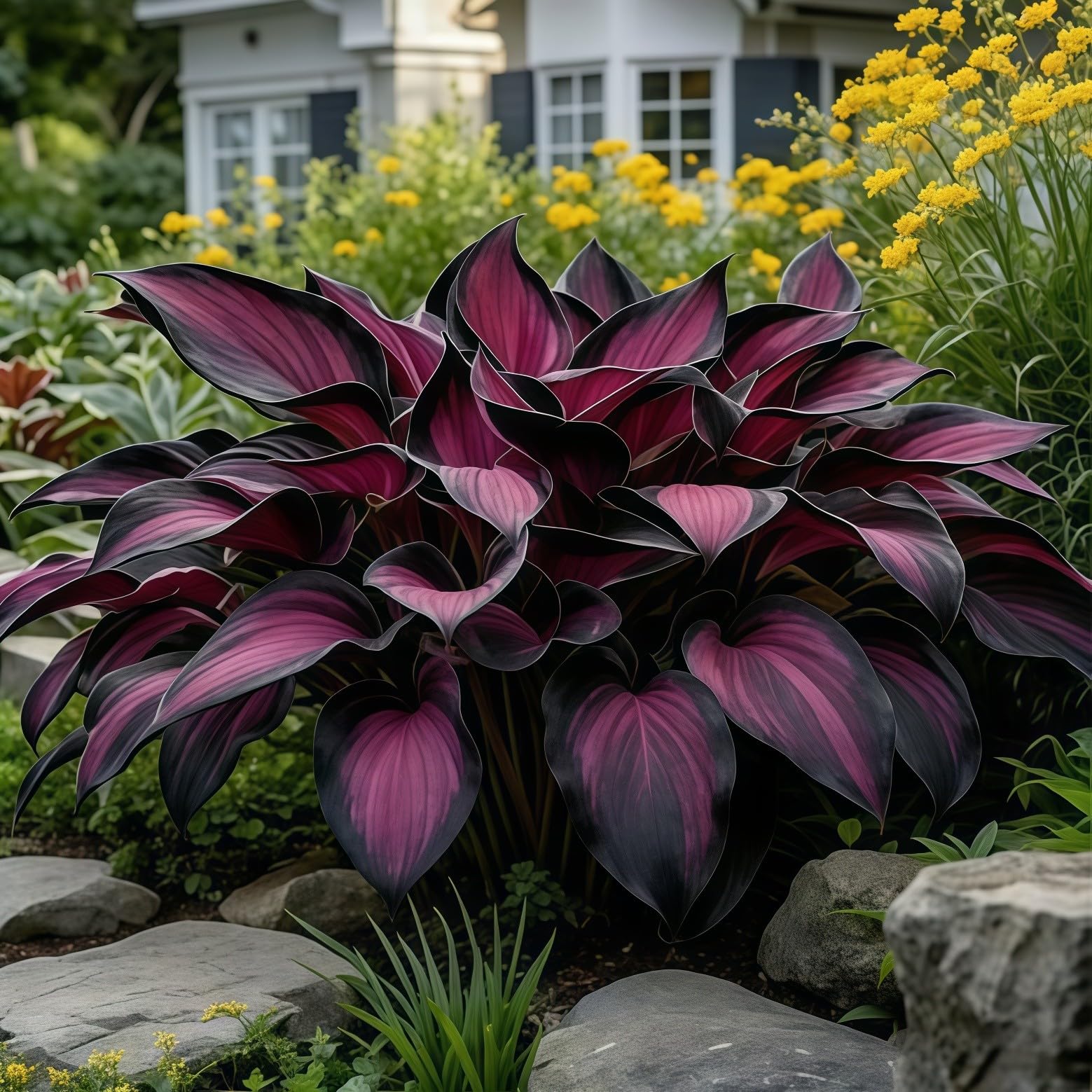 Beautiful Hosta Bulbs UK, Hostas Rhizome for Planting, Hardy Perennial, Excellent Display, Natural Organic-4 Bulbs-J