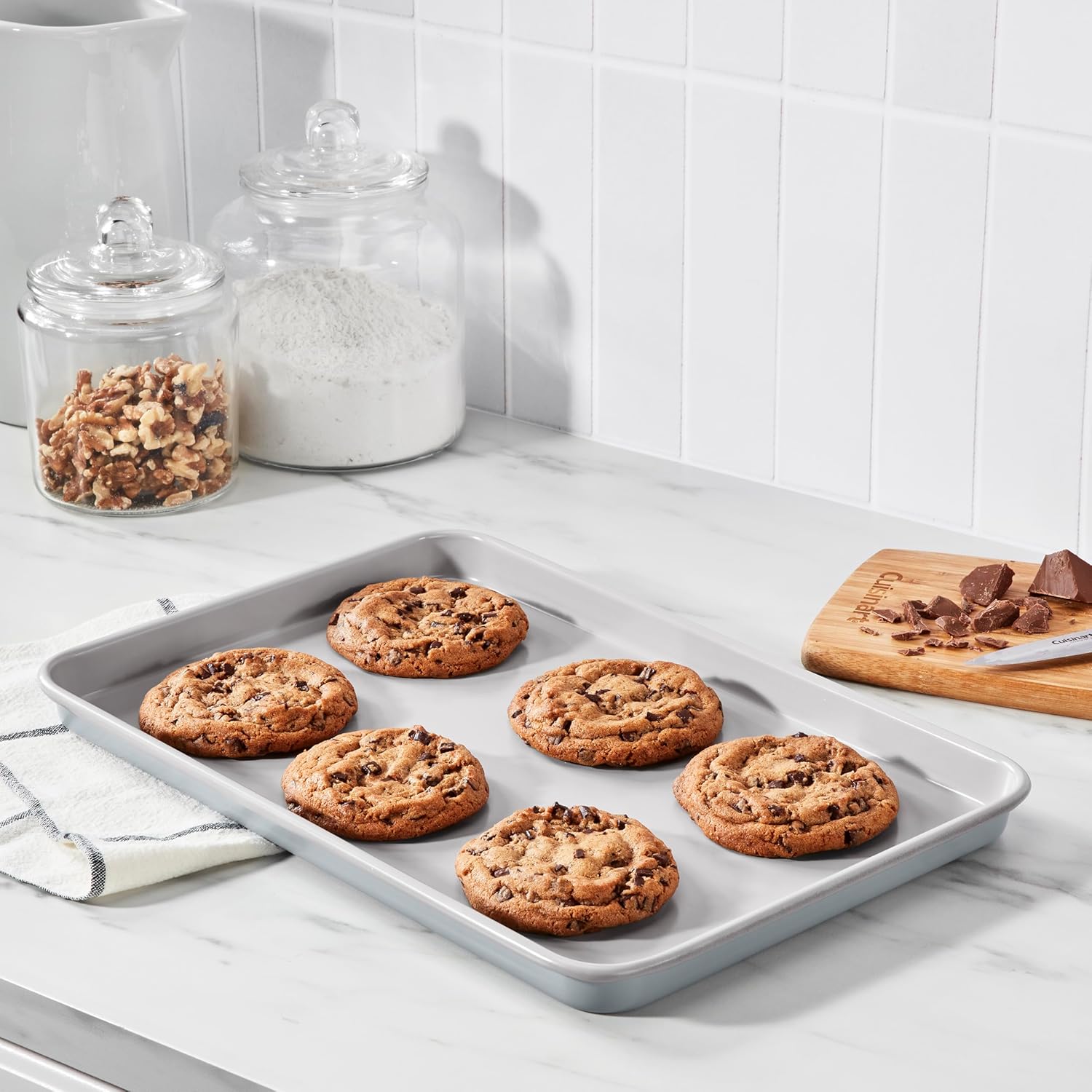 Cuisinart Chef's Classic Ceramic 15" Baking Sheet - Gorgeous Grey - Image 2