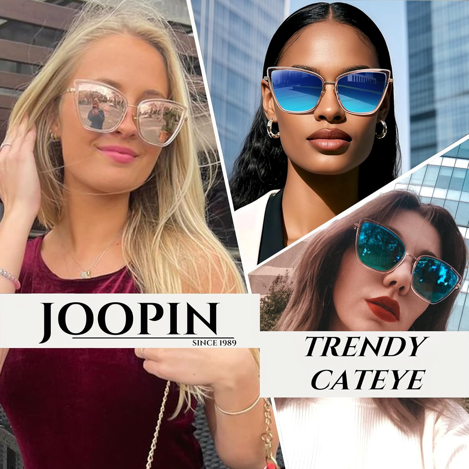 Joopin Oversized Cateye Sunglasses for Women Fashion Cat Eye Sun Glasses UV Protection Ladies Shades Sunnies - Image 2