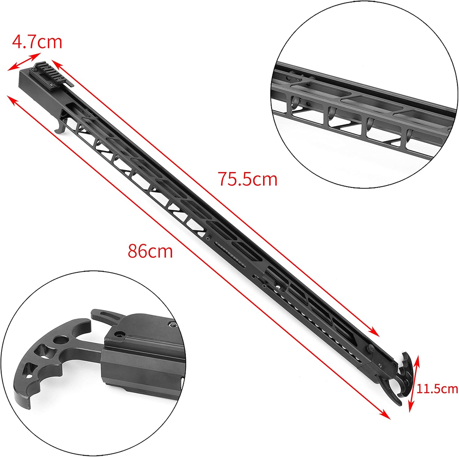 Archery Rapid Bow Shooter Steel Ball Track Launcher Bow Shooting Assistant Dual-Use Bow Retrofit Tool Compound/Recurve Bow Launching Orbital Steel Ball Switching Mount (Steel Ball Launcher)