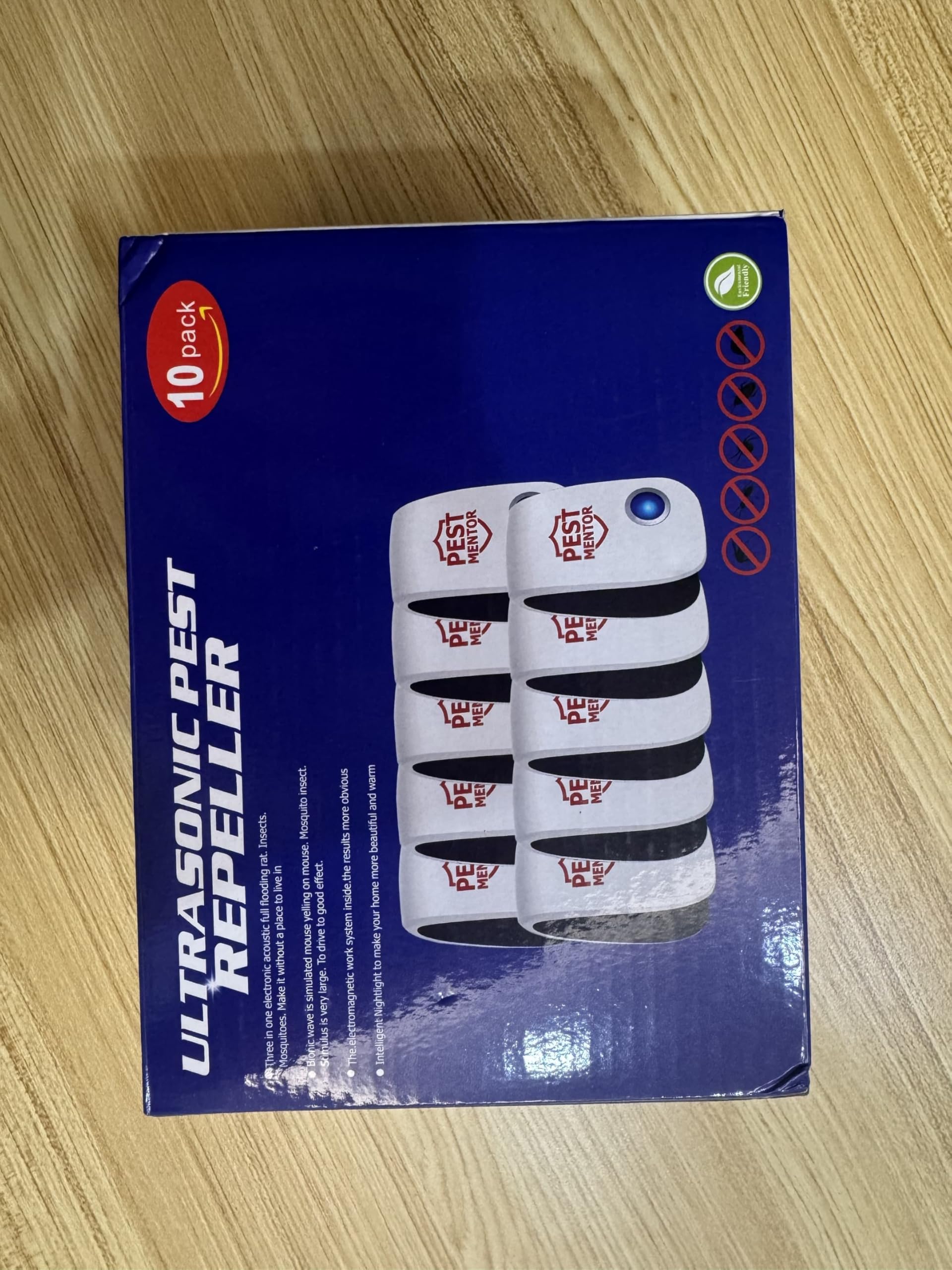 Repelente ultrasónico de plagas, paquete de 10, repelente de ratones, repelente de mosquitos para interiores, repelente electrónico para cucarachas, roedores, ratones, insectos, mosquitos, ratones