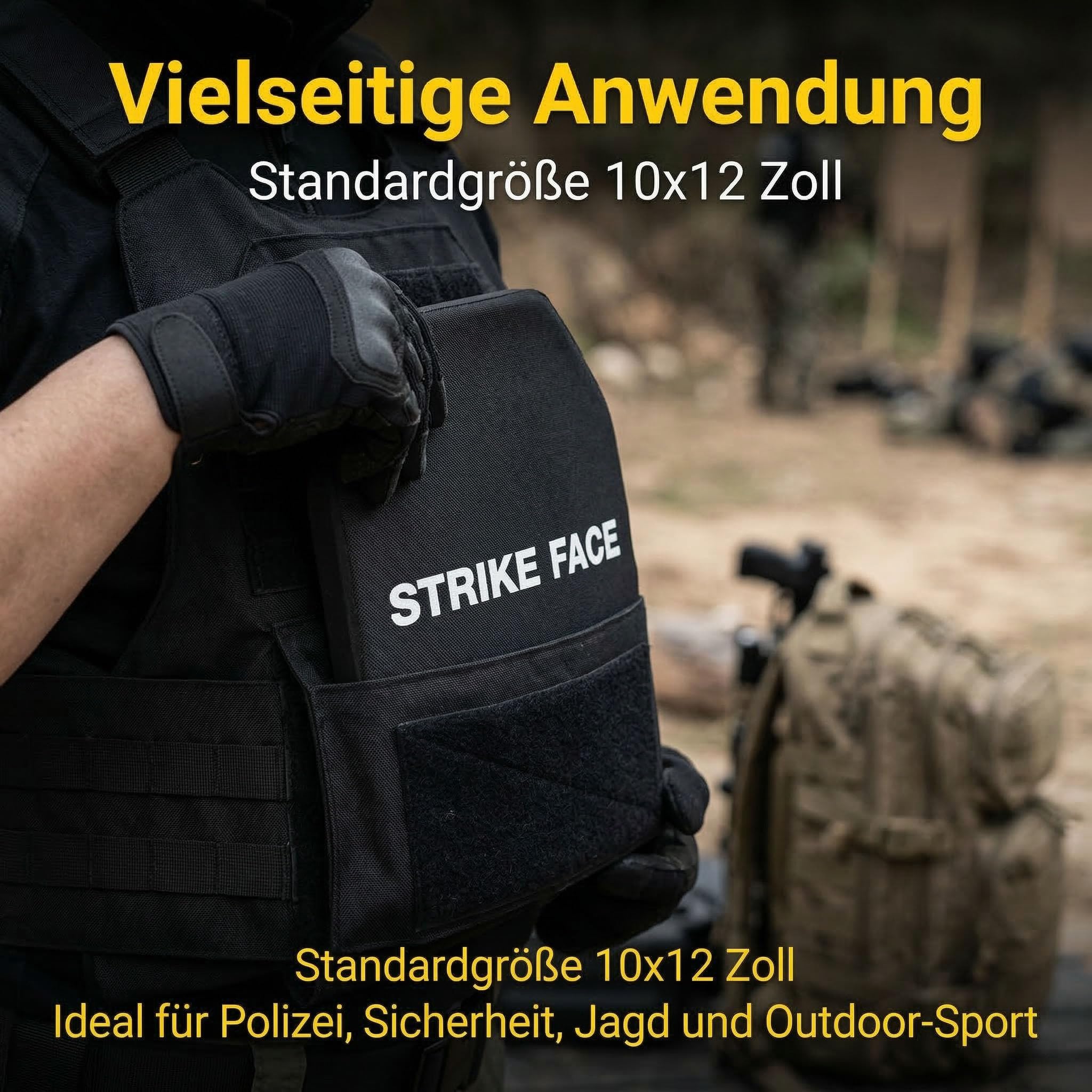 NIJ Level IIIA Panzerplatte 25x30 cm | Leichte PE Ballistische Einlage (0,5 kg) für Taktische Weste & Rucksack, Multi-Hit-Schutz,2pcs