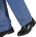 IDEALSANXUN Men’s Elastic Waist Jeans/Twill Casual Pants