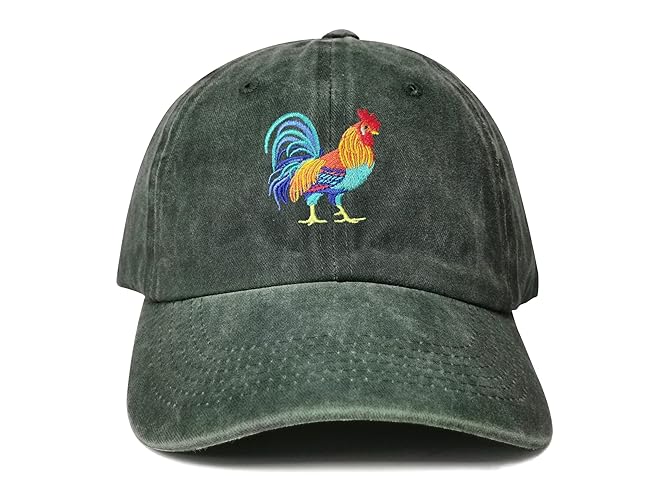 Hepandy Embroidered Rooster Hats