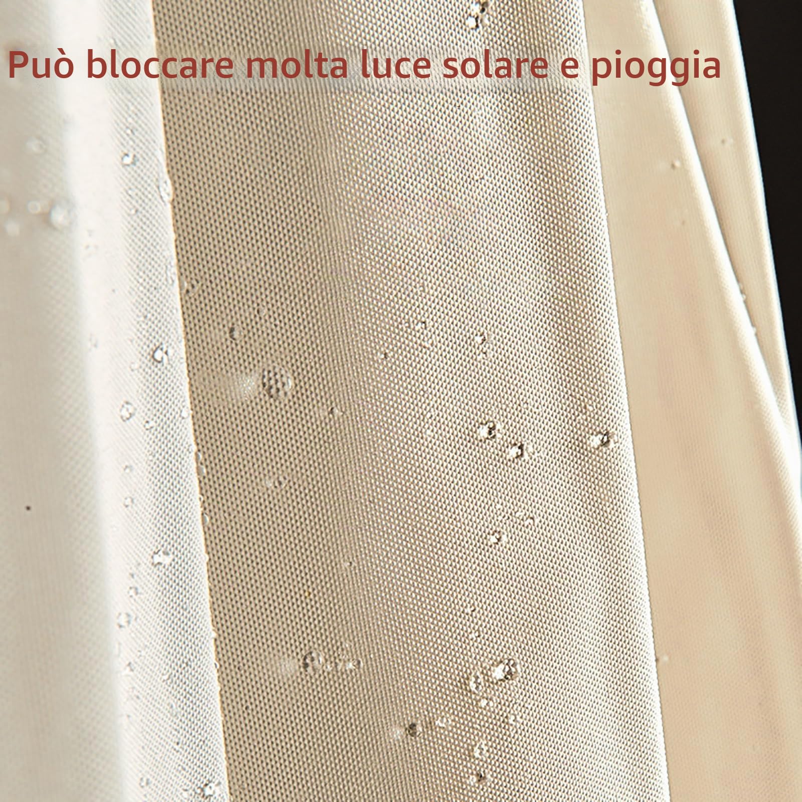 Telo Ombrellone Ricambio 2.5x2.5/3x3/4x3m, Per Ombrellone 8 Stecche, Impermeabile E Resistente Sbiadimento, Giardino Terrazza (Solo Telo)(Beige,4x3m (13x10ft))