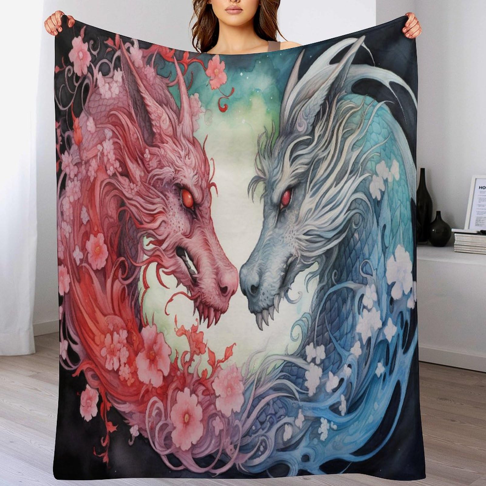 Couverture pour enfants motif dragon, idée cadeau anniversaire