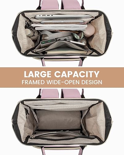 Miniatura 2 de LOVEVOOK - Mochila para ordenador portátil para mujer, de moda, de negocios, de viaje, con monedero, mochila para estudiantes, mochila de trabajo