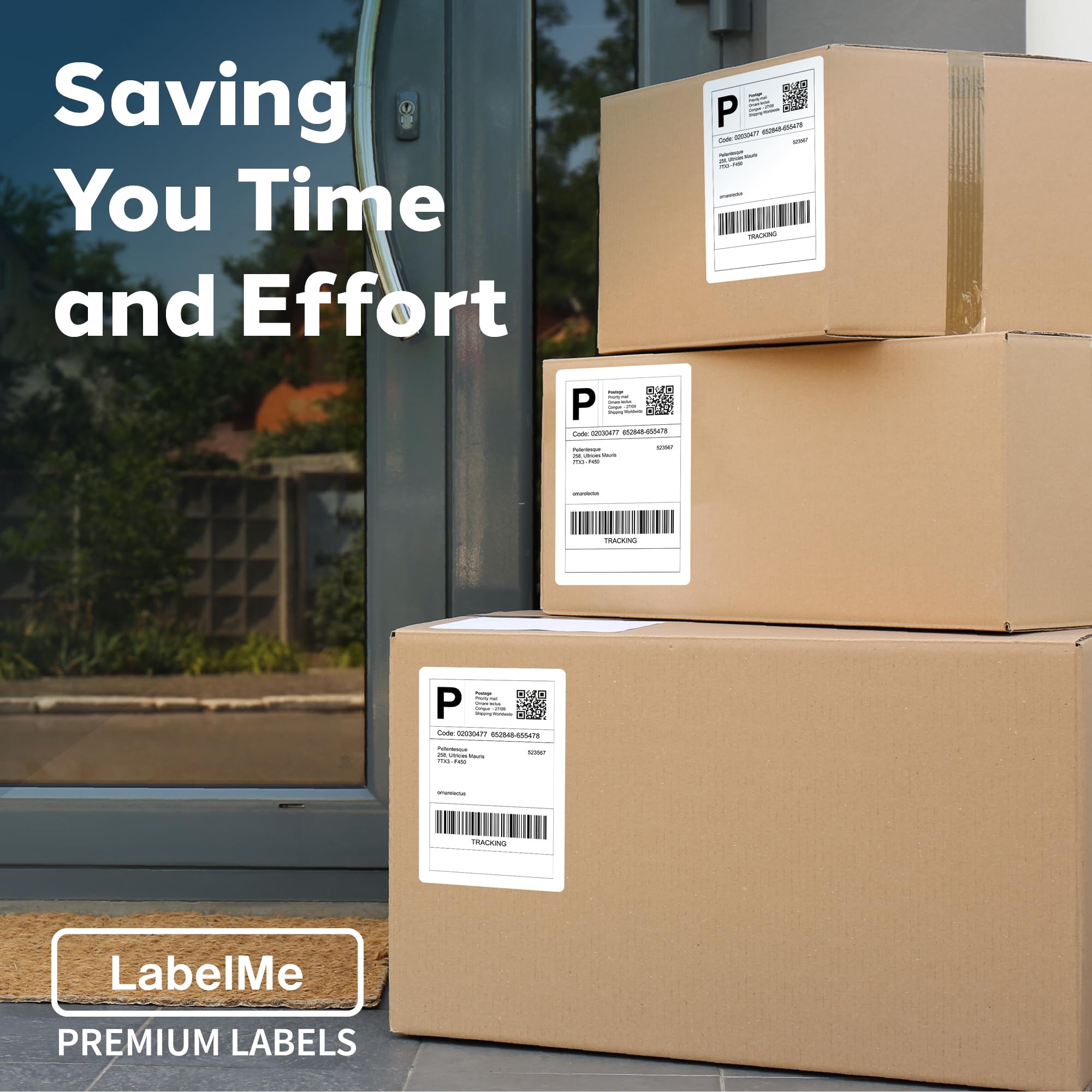 Étiquettes thermiques directes – Étiquettes d'expédition pliées en éventail (6 000) pour USPS, FedEx, UPS