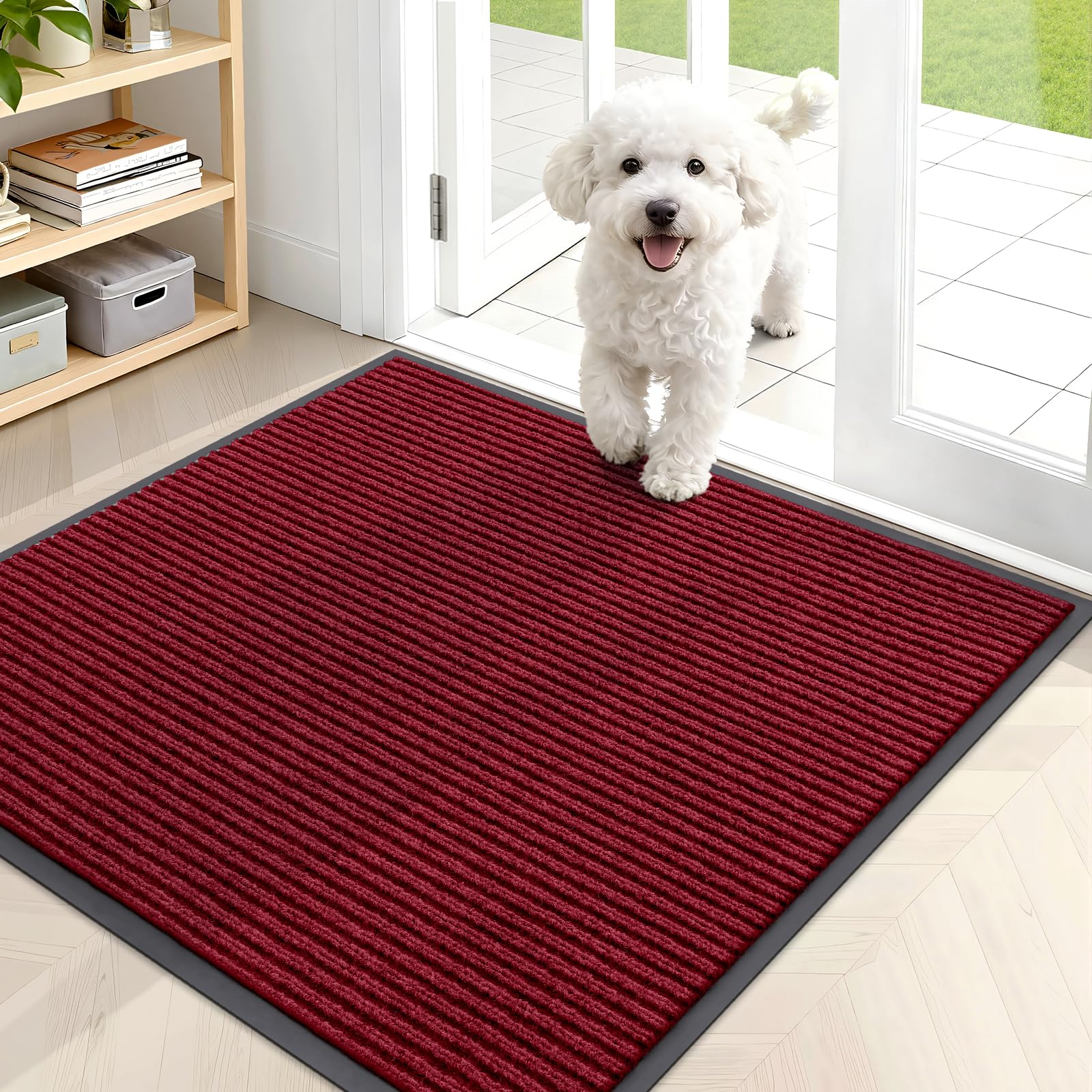 OLANLY Front Door Mat Indoor Outdoor Entrance, Waterproof Heavy Duty Doormat, Fade Resistant, Low Profile, Easy Clean Patio Porch Welcome Floor Mats for Entry, 29.5x17, Beige — view 110