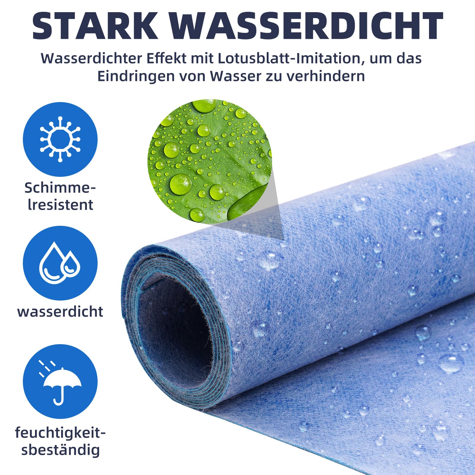 Abdichtungsbahn Dusche 1x30m, Dichtfolie Bad, Wasserdicht Entkopplungsmatte, Dichtbahn Abdichtbahn für Sanitär, Dusche, Badezimmer, Sauna, Fliesen (orange Farbe)