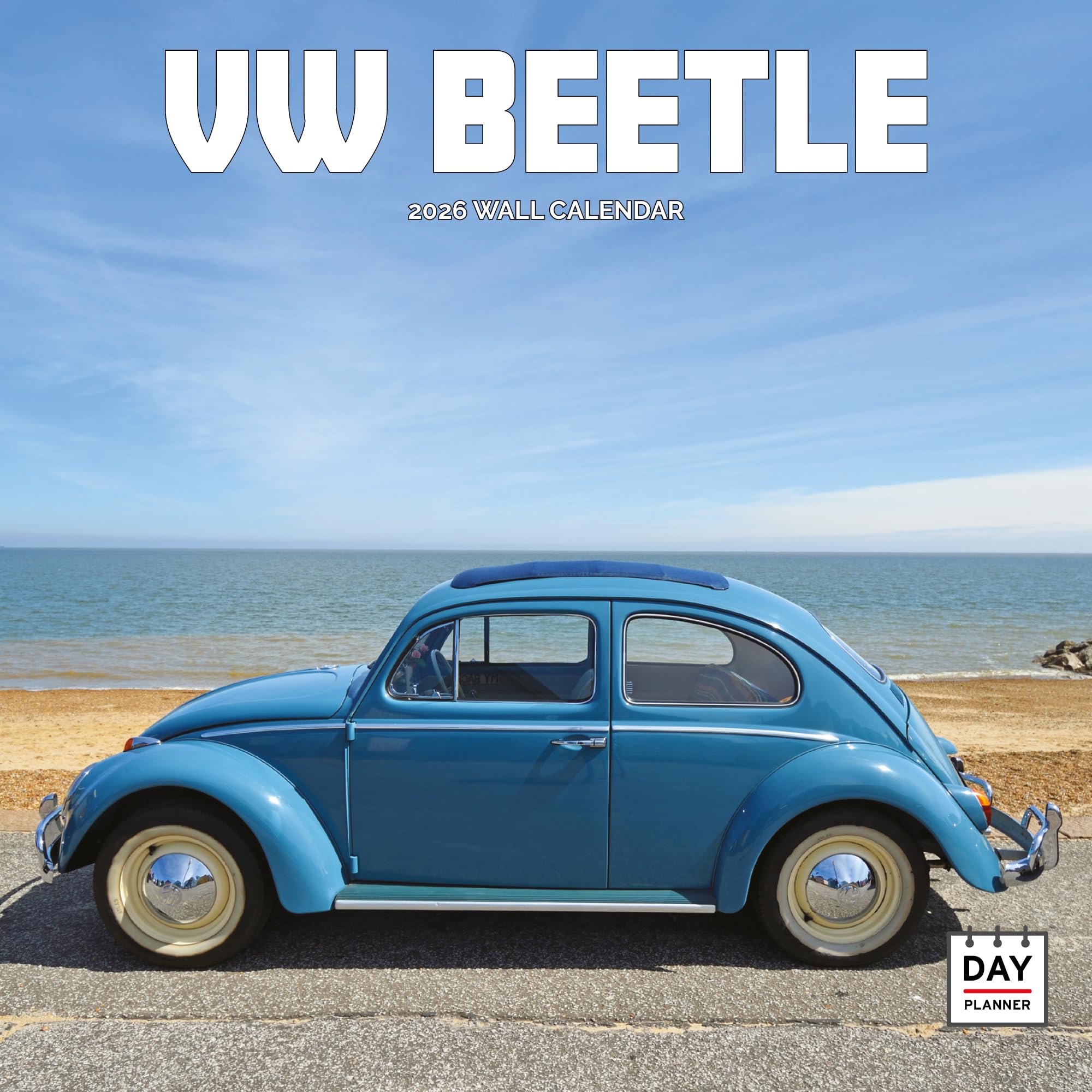 Dayplanner Beetle Calendar 2026, Large Square Wall Calendar, 16 Month, Beetle Gift Auto Calendar