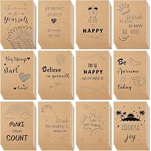 48 Pack Inspirational Notebooks Motivational Journals Mini Notebooks Bulk Lined Kraft Paper Notepads Pocket Notebook for Women Student Appreciation Gift Teacher, 10.5x14cm