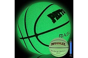 Size 6 Green Light-Up Basketballs for Glowing Nighttime Games