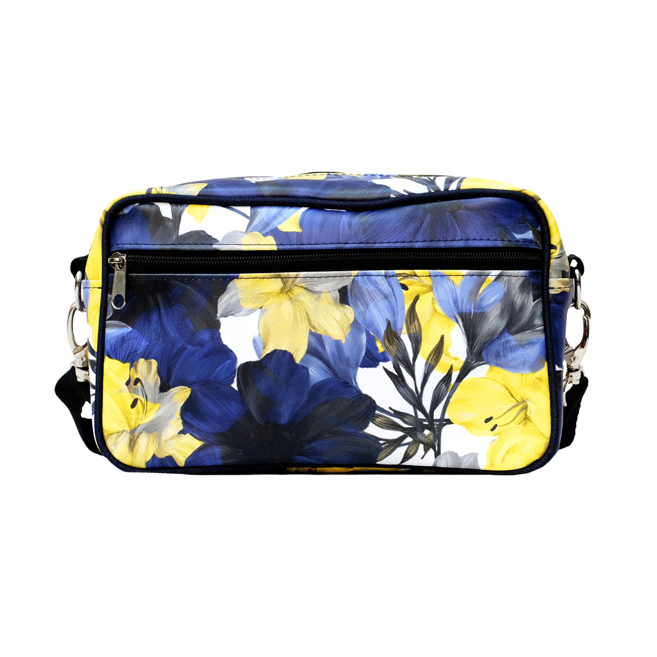 Ikuri Lenkertasche Fahrradtasche aus bedruckter Plane, mit abnehmbarem Schultergurt, für Frauen Wasserdicht Bike Bag - Design Azucena