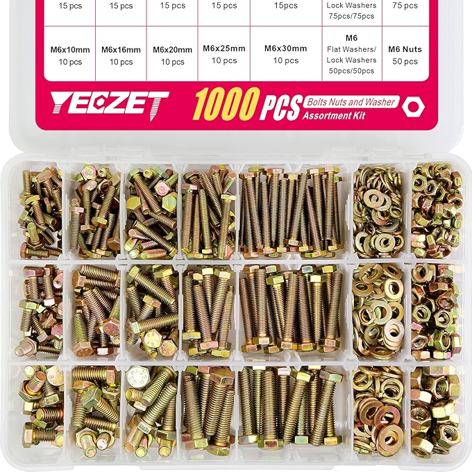 YEEZET 8.8级螺栓螺母垫圈组合套件