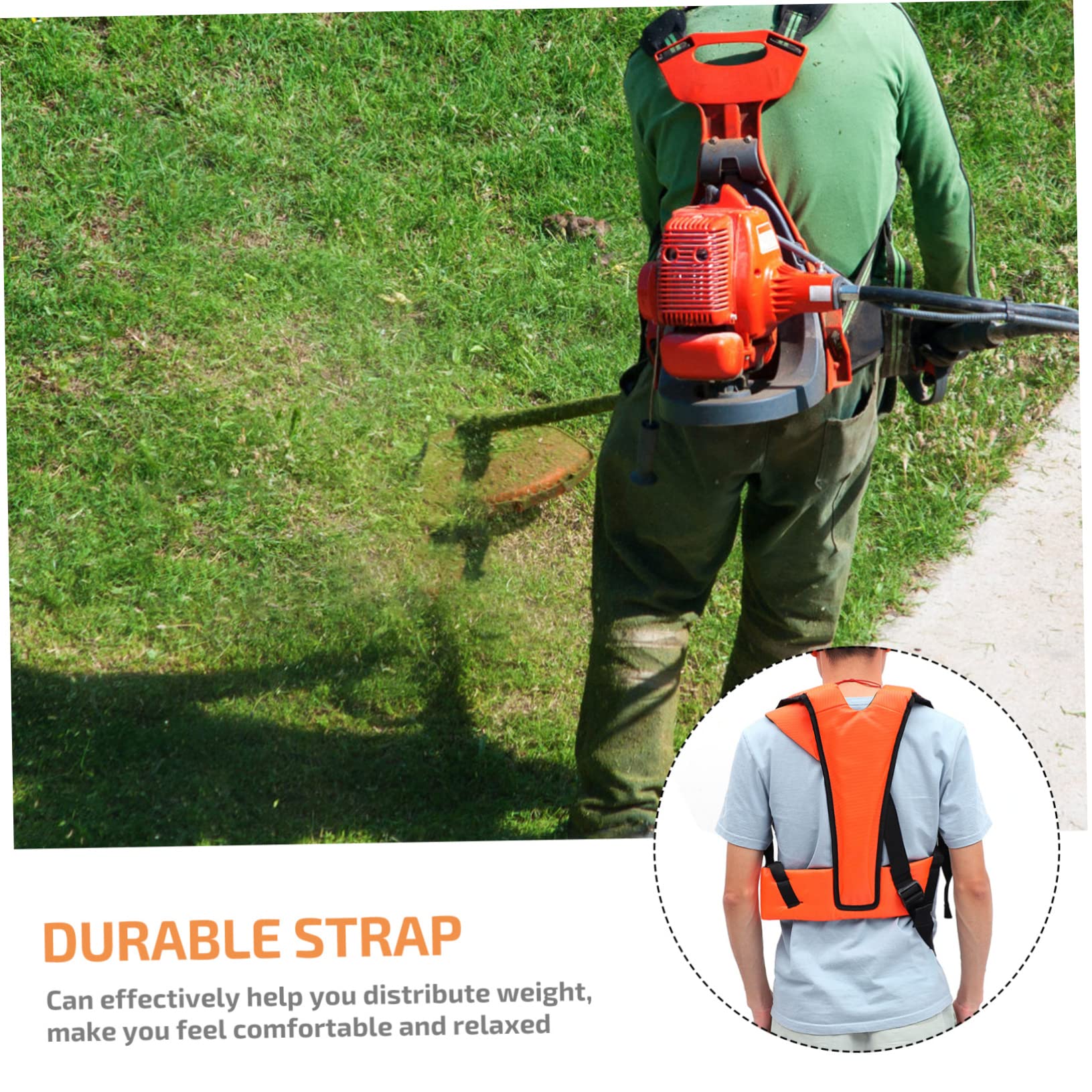 Ceinture De Harnais De Débroussailleuse Double Bandoulière Rembourrée Confortable Pour Utilisation Facile