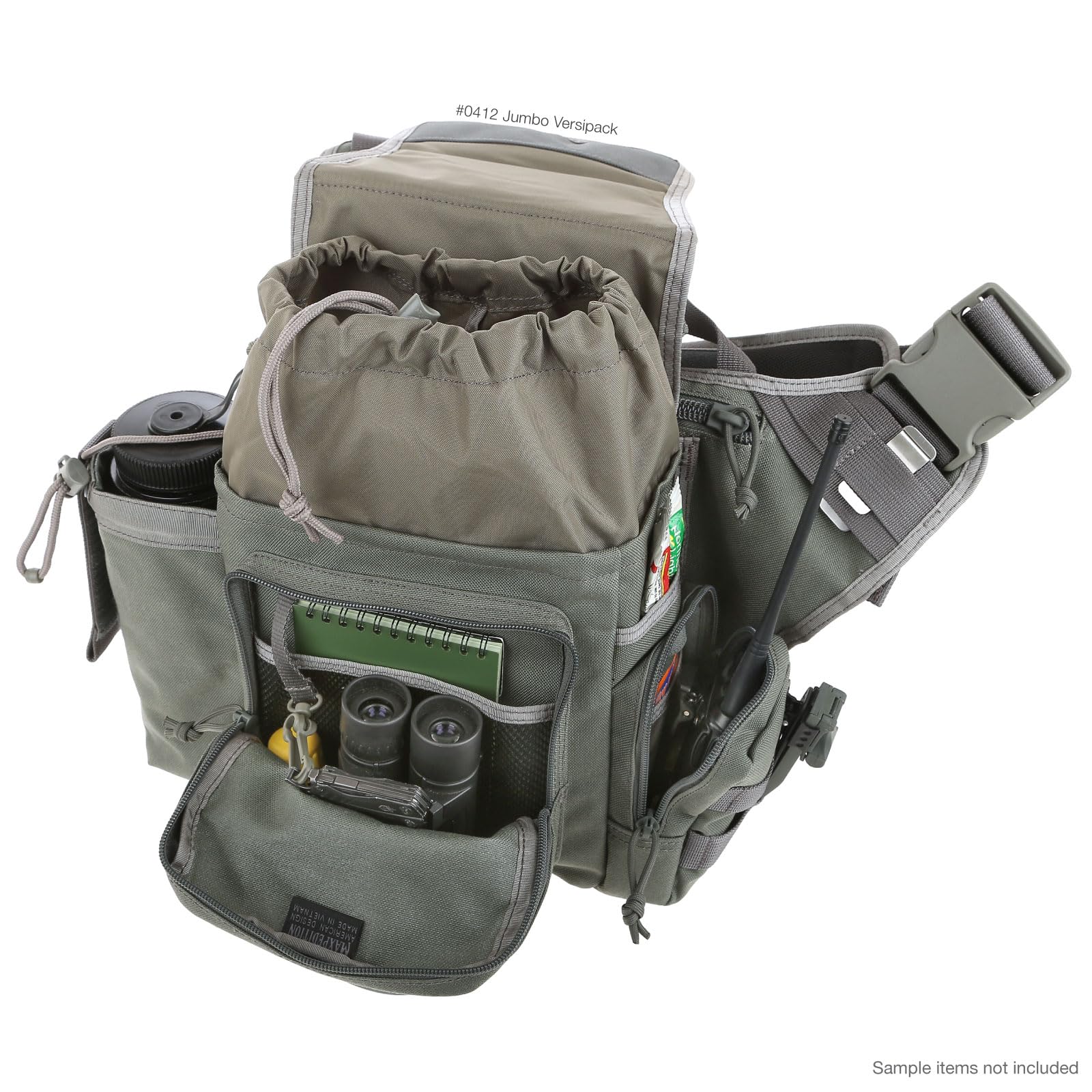 Maxpedition Jumbo Versipack Torba na ramię - Liście Zielone, 3,5 l, Zielone liście, Rozmiar Uniwersalny