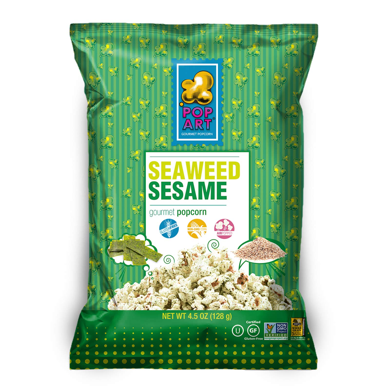 Buy Pop Art Snacks Gourmet Popcorn Seaweed Sesame with Avocado Oil