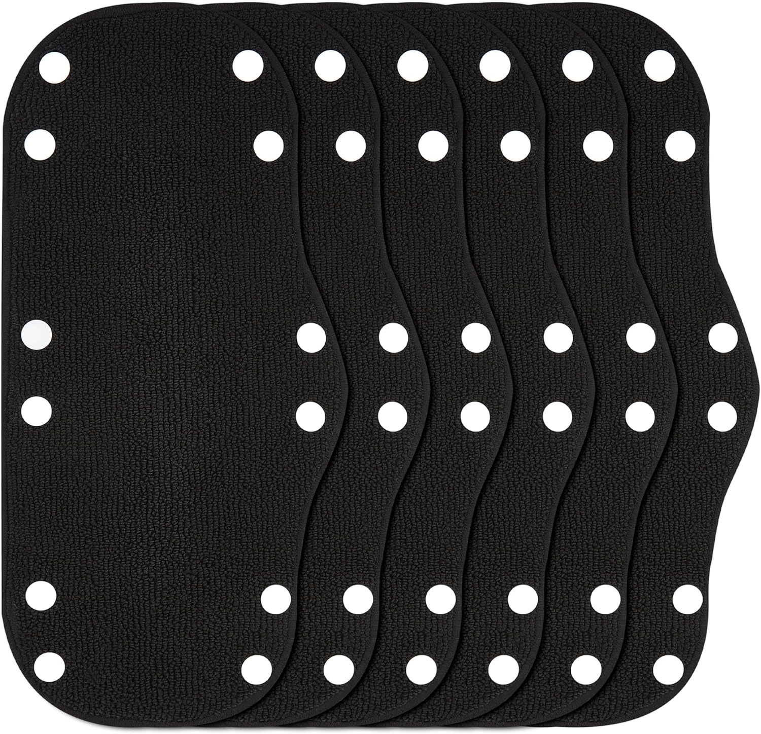 Hard Hat Sweatband, Washable Sweat Liner & Padding for Hard Hats, Comfortable Helmet Sweat Band for Construction, Safety Helmets, Black, 6PCS