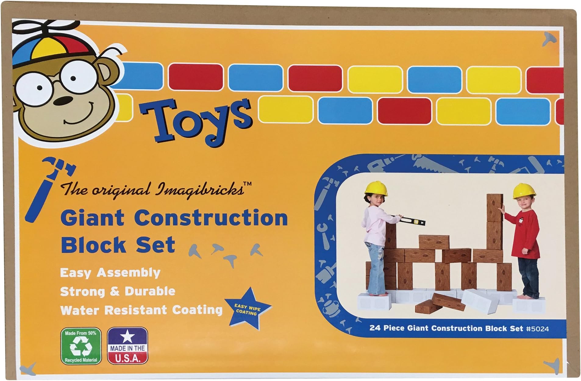 Smart Monkey ToysGiant Construction Box Set (24 Piece)