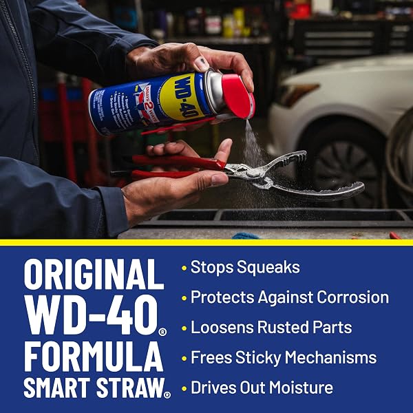 WD-40 Original Formula, Multi-Use Product with SMART Straw Sprays 2 Ways, 14.4 OZ [2-Pack] - 4