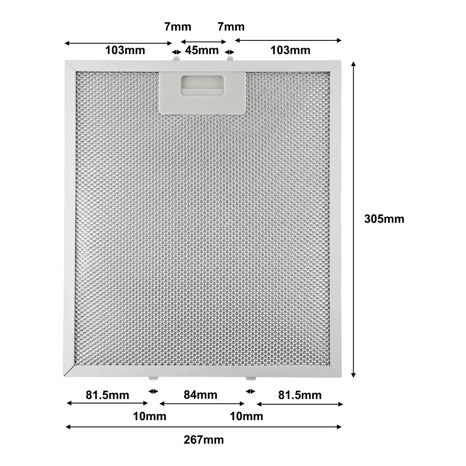 Filtro De Campana Extractora De Plata, Extractor De Malla Metálica De Ventilación De 305x267x9mm For El Hogar, Cocina, Accesorios De Filtro De Campana Extractora, 2 Uds.