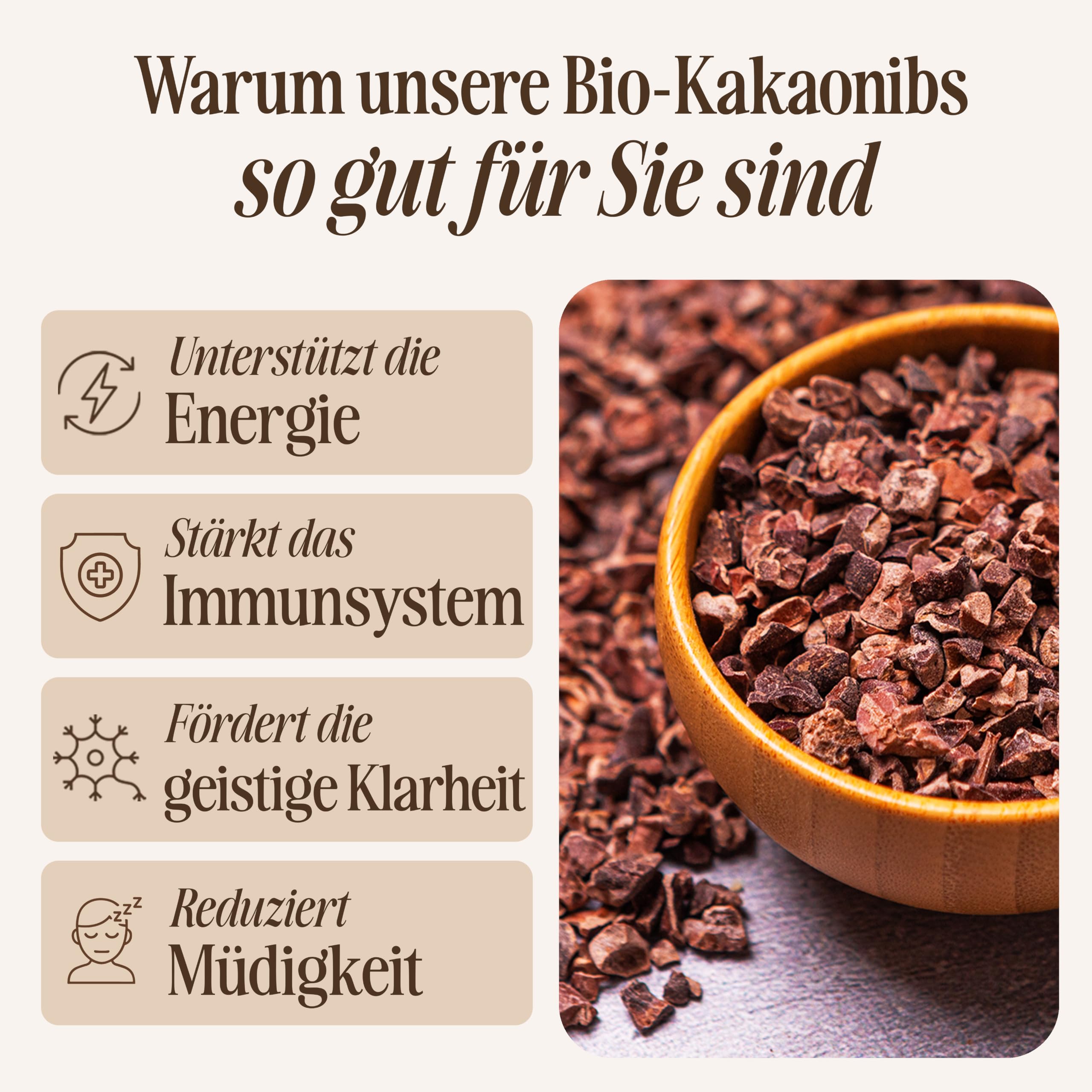 Sevenhills Wholefoods Roh Kakaonibs Bio 1kg