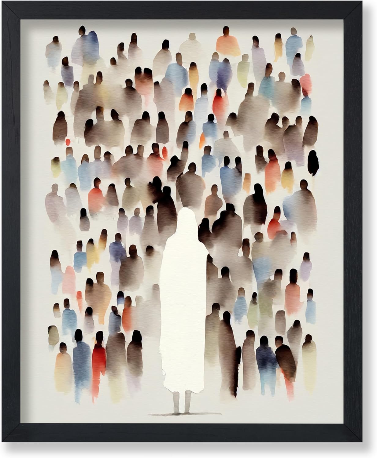 Poster Master Póster bíblico vintage, impresión minimalista retro, regalo para cristiano, amigo, Jesús alimenta los 5000, acuarela, boceto, fe,