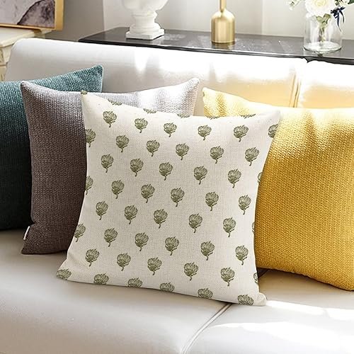 Miniatura 5 de Fundas de almohada verdes pequeñas Skukusa asiáticas, funda de almohada floral, funda de cojín chinoiserie, decoración del hogar para sofá,