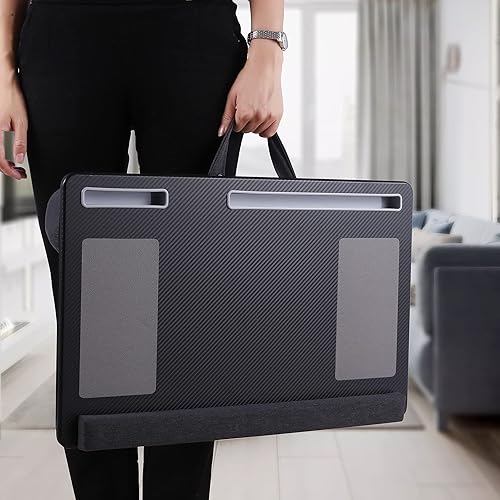 Miniatura 4 de Escritorio de regazo extra grande para laptop, escritorio portátil para oficina en casa con alfombrilla para mouse y reposamuñecas para