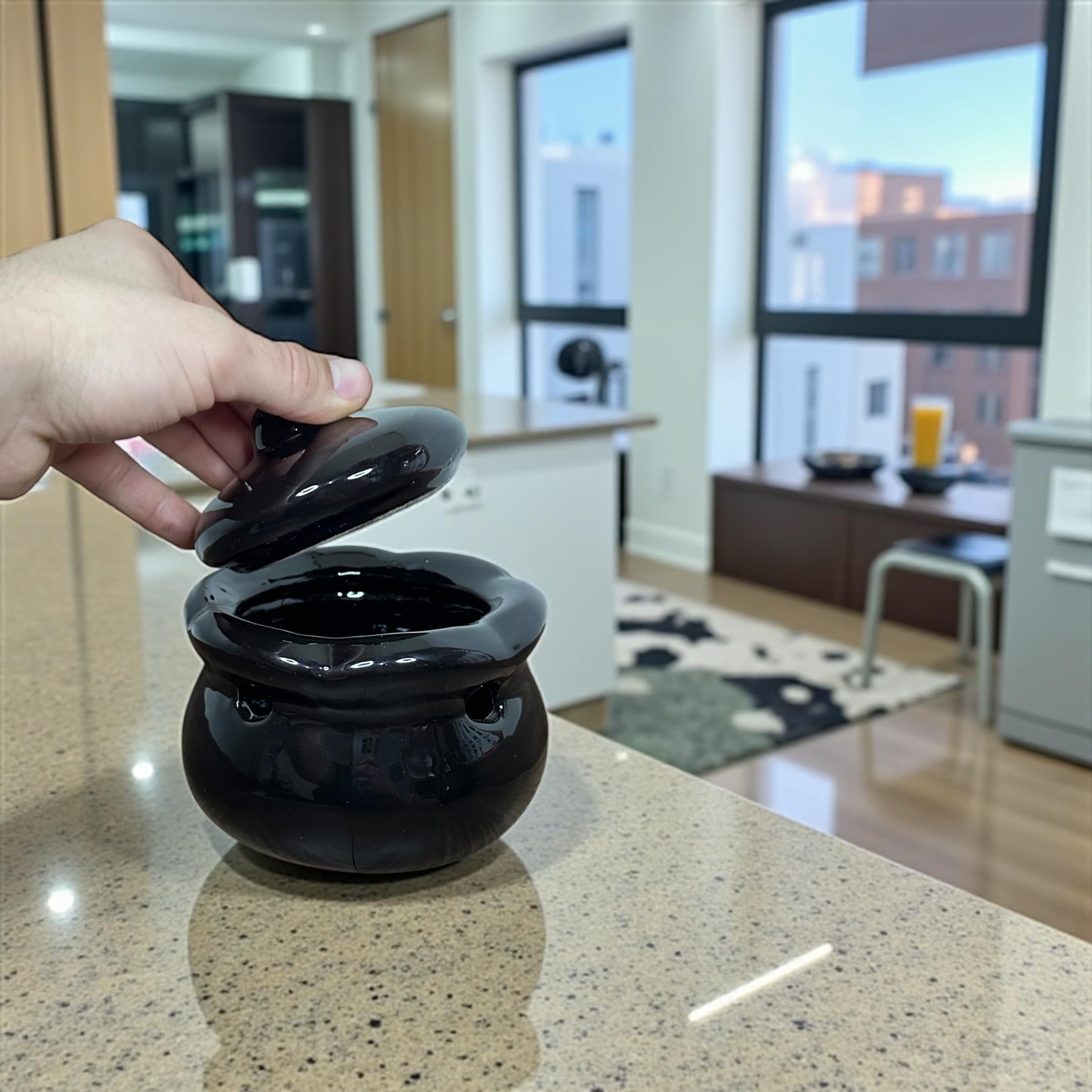 Porta Alho Com Tampa Preto 700g Para Cozinha | Amazon.com.br