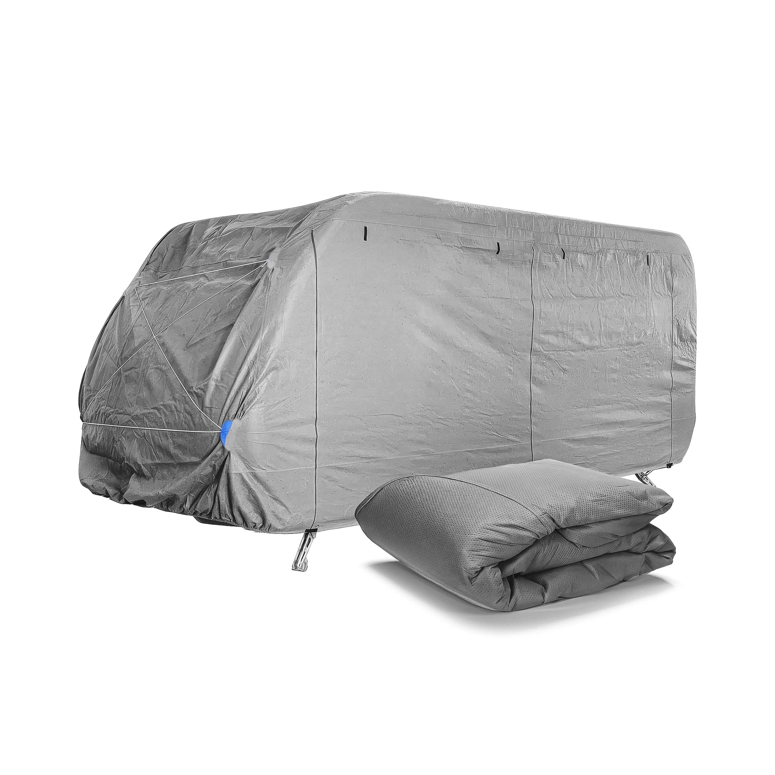 Funda protectora para caravana – Lona premium para autocaravana y caravana – Accesorio de camping, protección UV y meteorológica – Accesorio para caravana, tamaño M 550x250x220 cm, 165g/m²