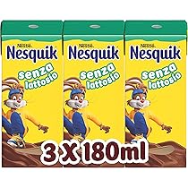 NESQUIK Pronto da Bere Senza Lattosio Latte e Cacao, 8 Confezioni da 3 Brick da 180ml (1,62L)