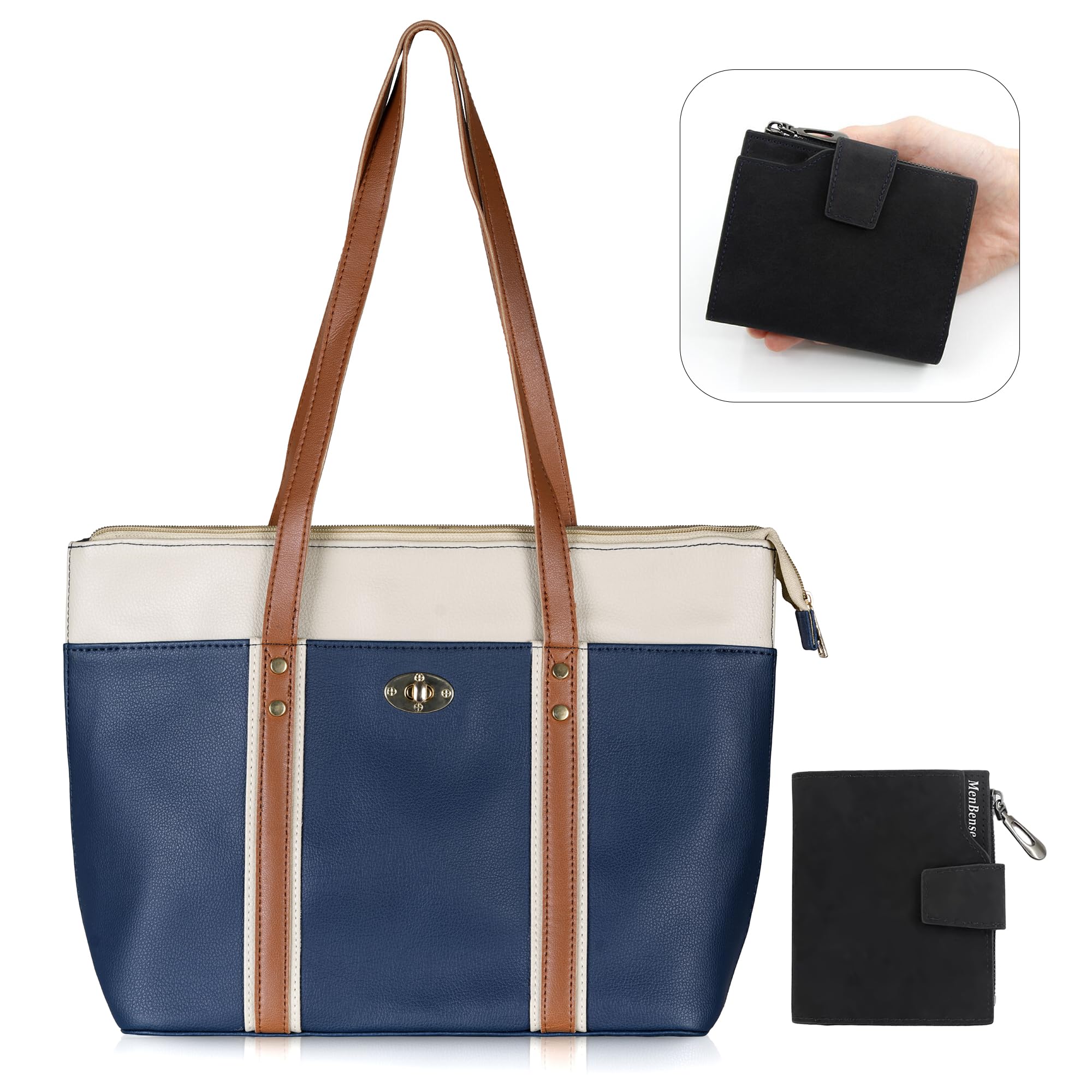 HUGGI PU Leather Hand Bag for Women Shoulder Bags for Women with Strap and Zipper Ladies Purse for Birthday Anniversary Thanksgiving Purse and Handbag Combo (Navy Blue with Twist Lock) (B0CYSGTZ17) Amazon Price History, Amazon Price Tracker