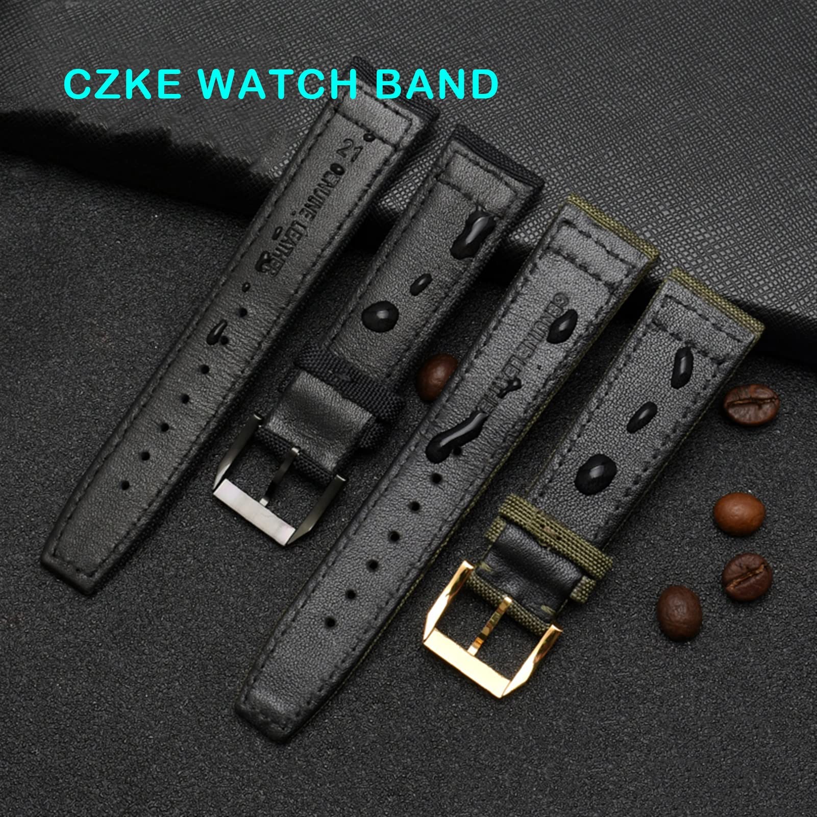 Zum Iwc Pilot Spitfire Timezone Topgun Riemen Grüne Schwarze Gürtel Armbanduhr 20mm 21 mm 22 mm Nylon Canvas Stoff Uhrenband