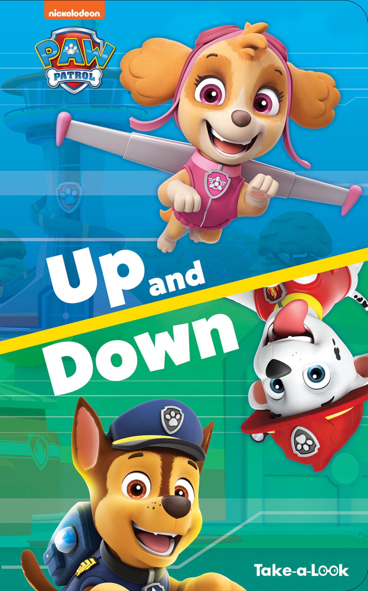 Nickelodeon PAW Patrol - Up and Down Take-a-Look Board Book - Look and Find - PI Kids