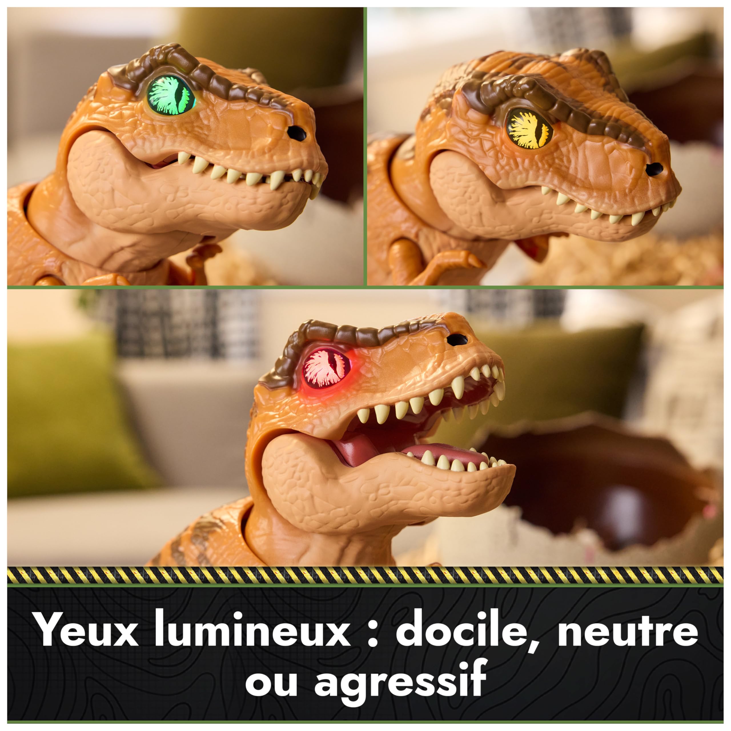 Primal Hatch Jurassic World Dino Eclosion Secrète - Oeuf Dinosaure à Faire Éclore - Jouet Enfant 5 Ans+ - 2 Accessoires - 100 Sons & Réactions